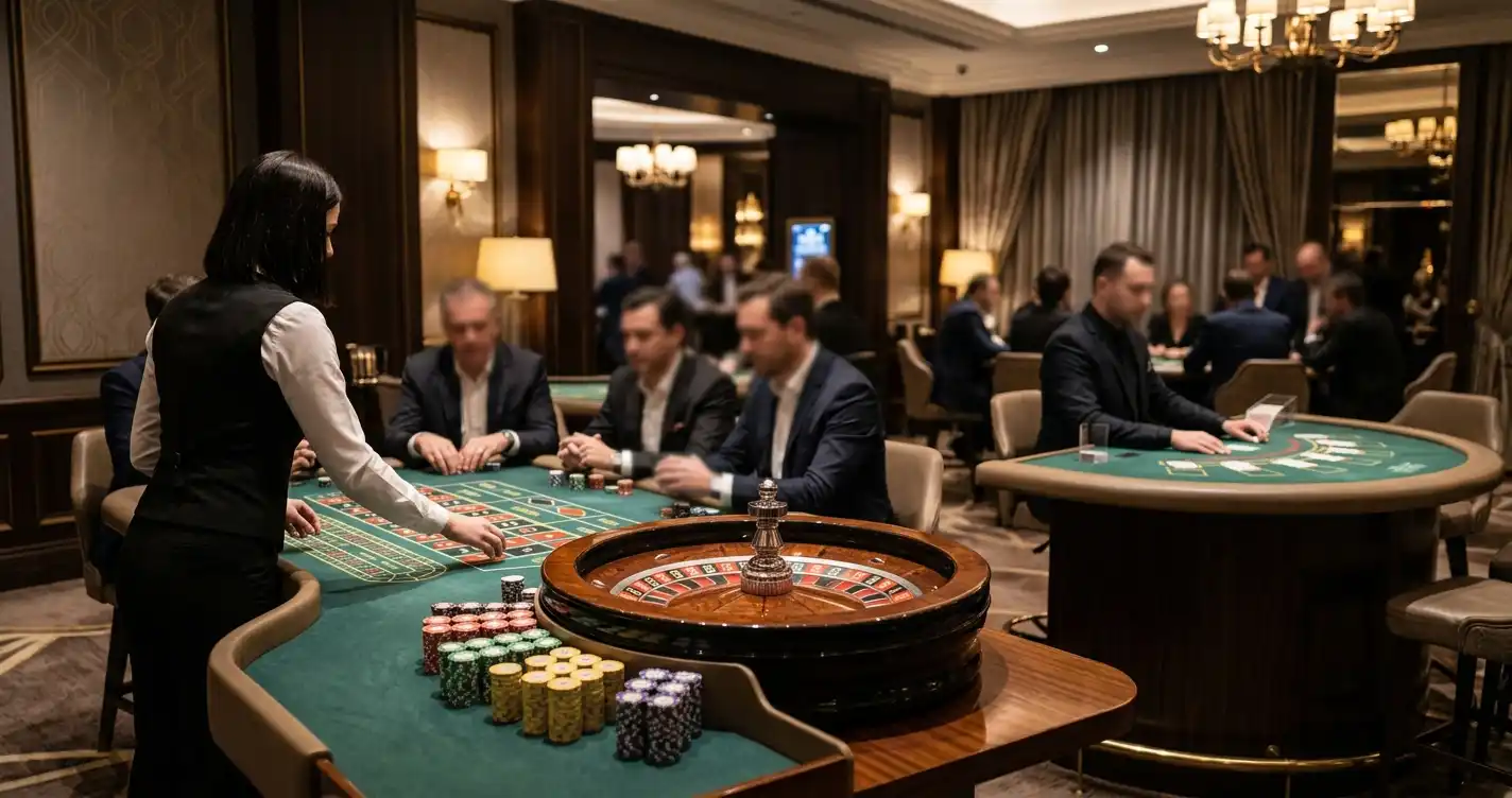 Illustratie passend bij Live casino bij Plaza Royal: tafels, Evolution en historische ervaring